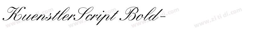 KuenstlerScript Bold字体转换